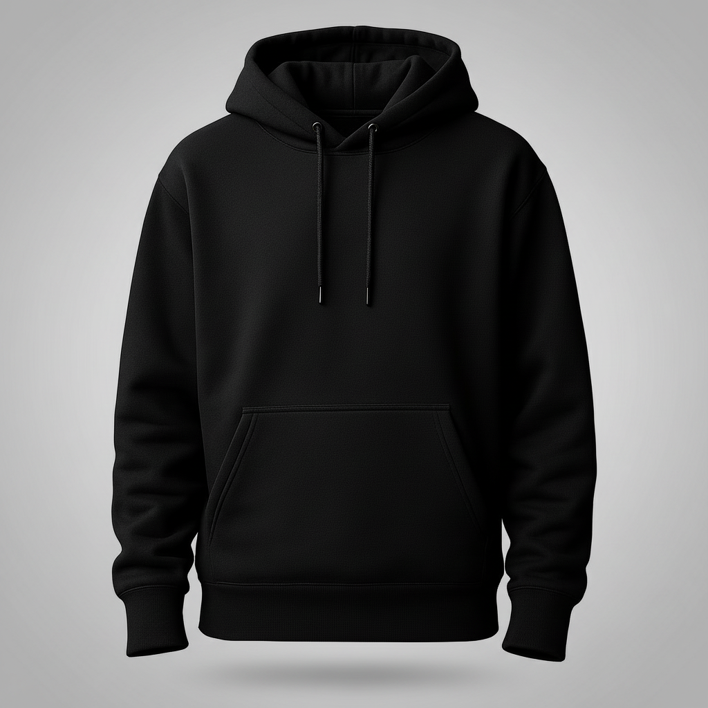 ESSENTIAL BLACK HOODIE