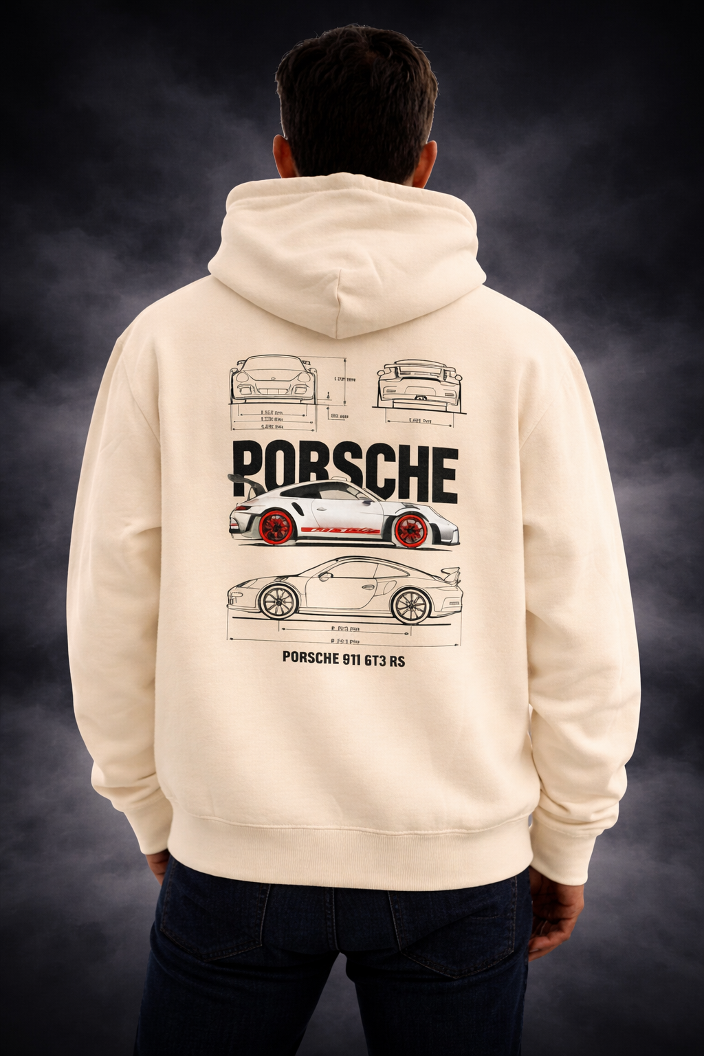 Hustle for Porsche Oversized Hoodie