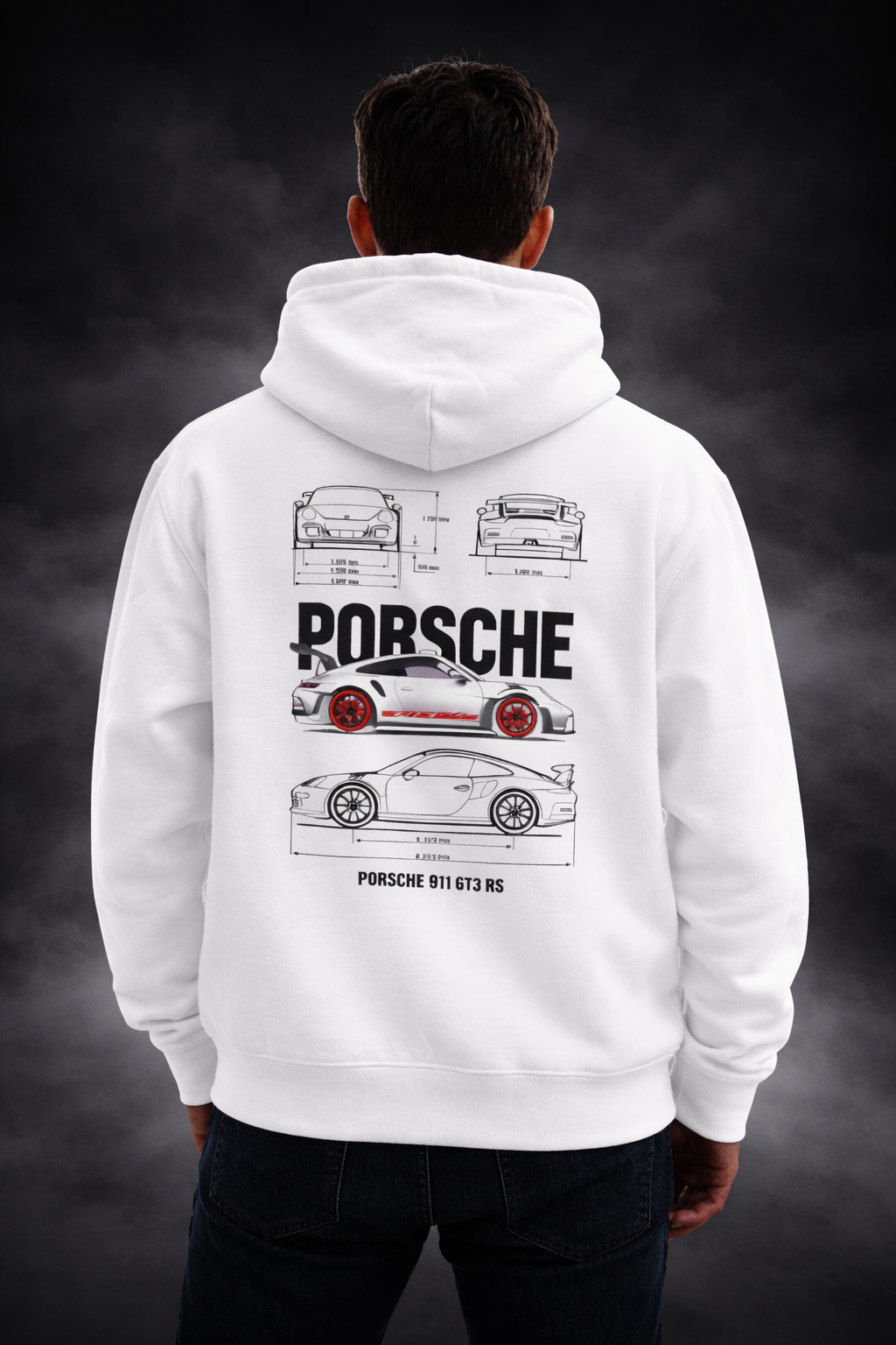 Hustle for Porsche Oversized Hoodie