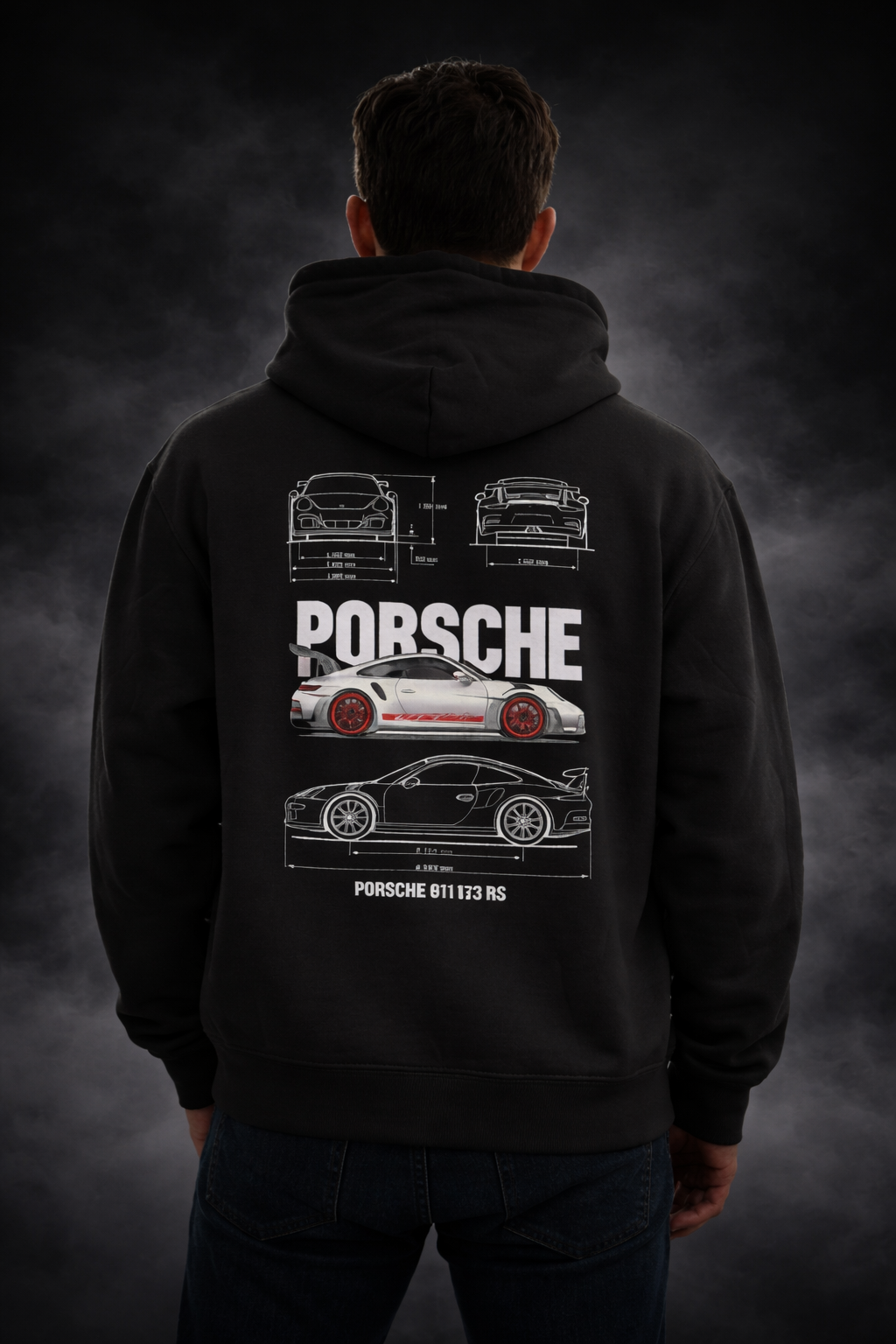 Hustle for Porsche Oversized Hoodie