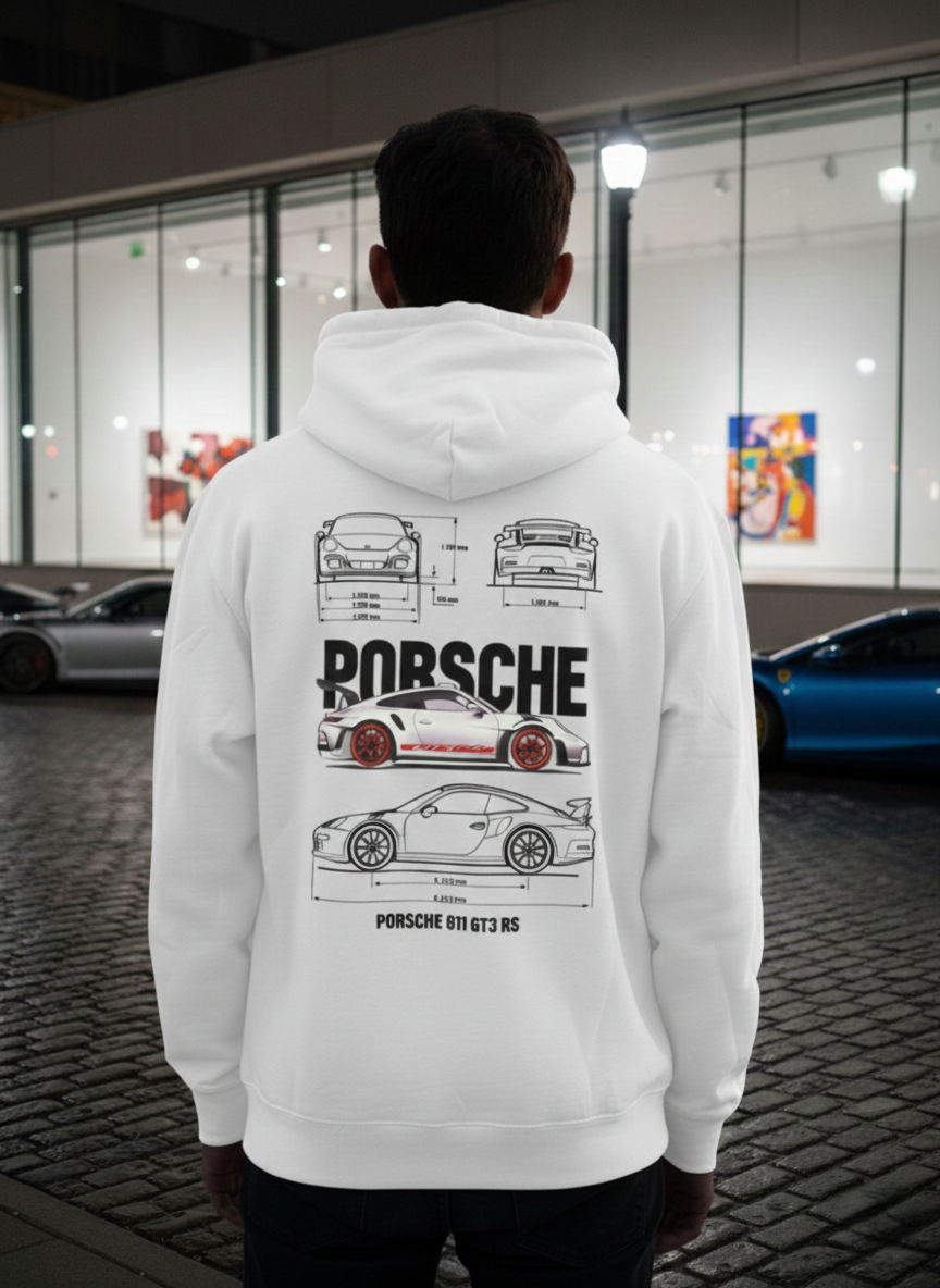 Tomate Merch Porsche Graphic 400 GSM Premium Oversized Hoodie