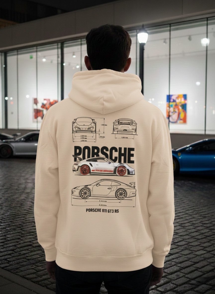 Tomate Merch Porsche Graphic 400 GSM Premium Oversized Hoodie