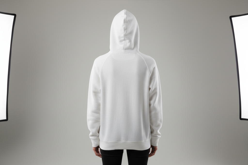 give single photo with backside of the hoodie