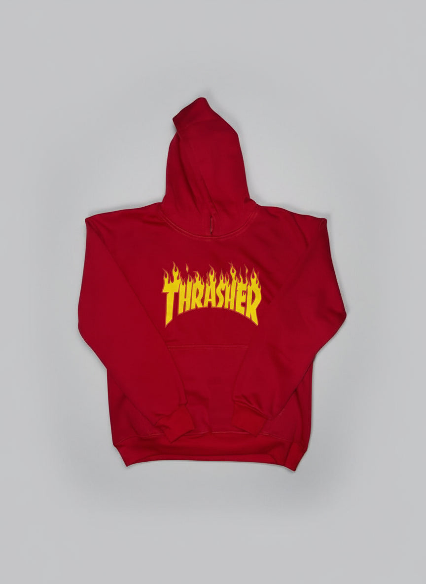 Red Flame Thrasher Hoodie